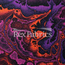 Abstractive Nylon Spandex Fabric - Gray Black, Purple Orange, Purple Lime Abstract Digital Print, 58-60" Width (1 Yard)