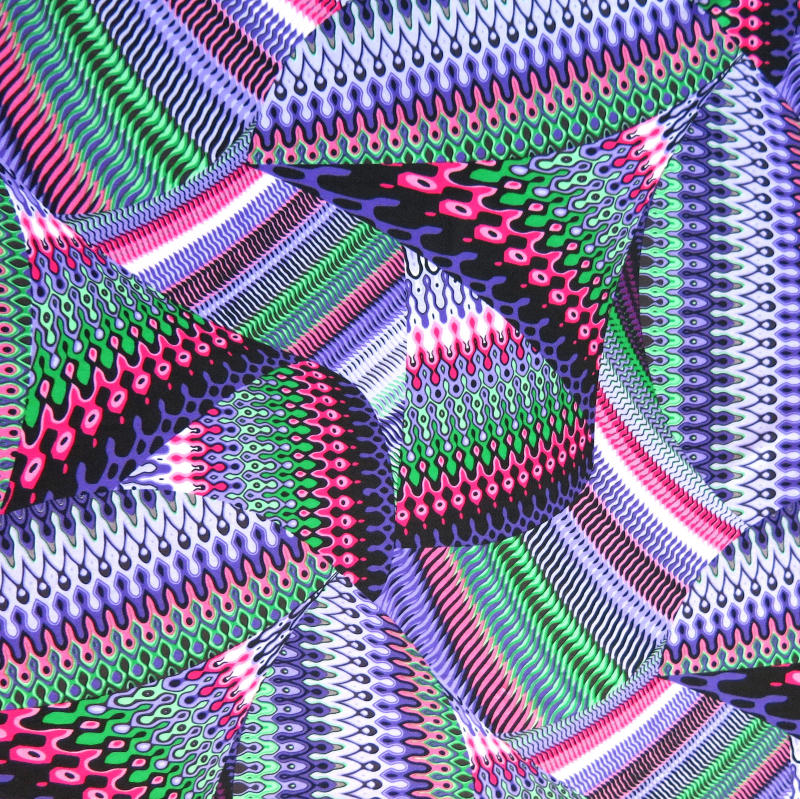 Swim Knit Abstract Wave Nylon Spandex Fabric