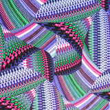 Swim Knit Abstract Wave Nylon Spandex Fabric