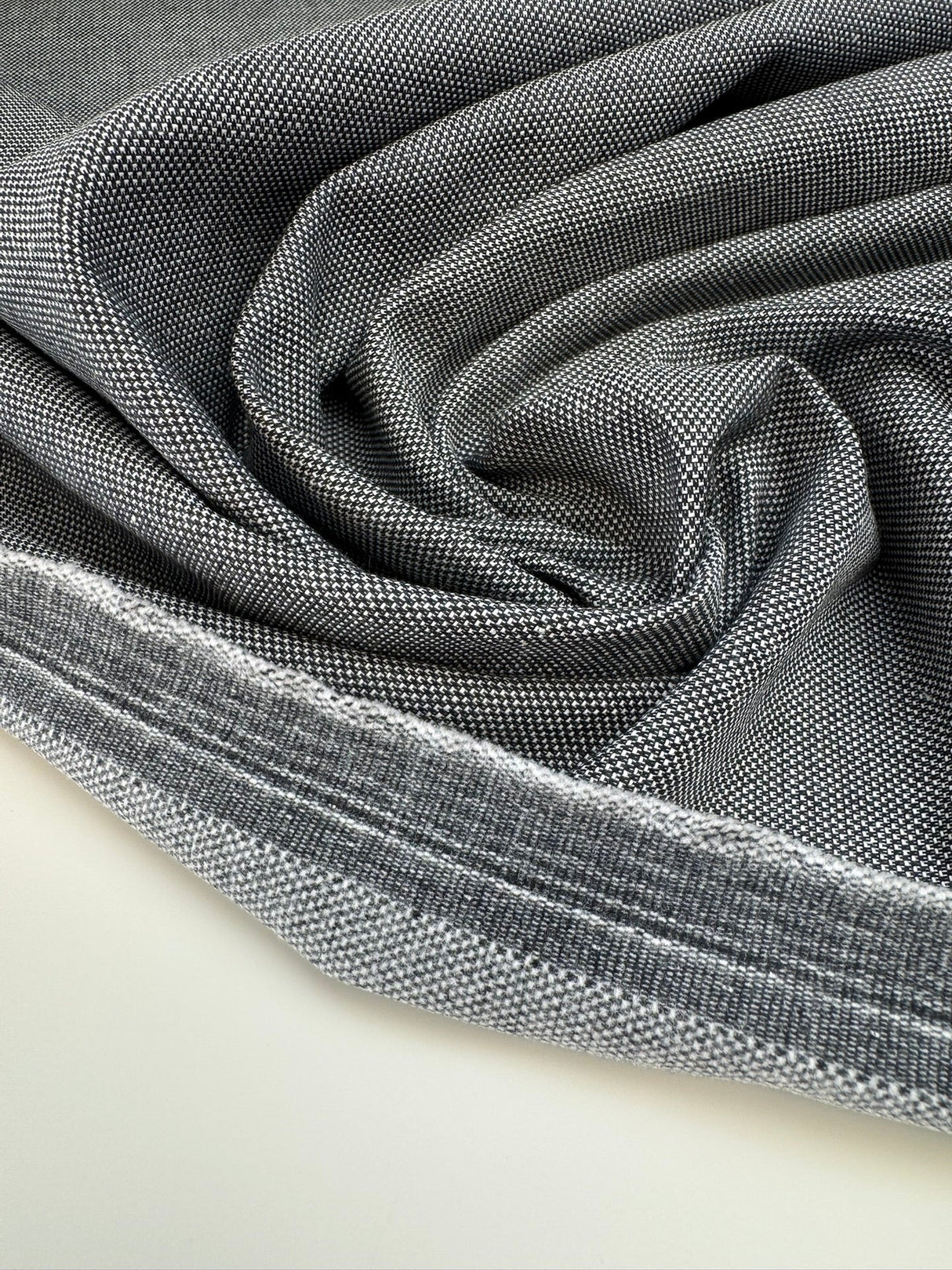 Italian Cotton Plain Weave Gray Shades Fabric