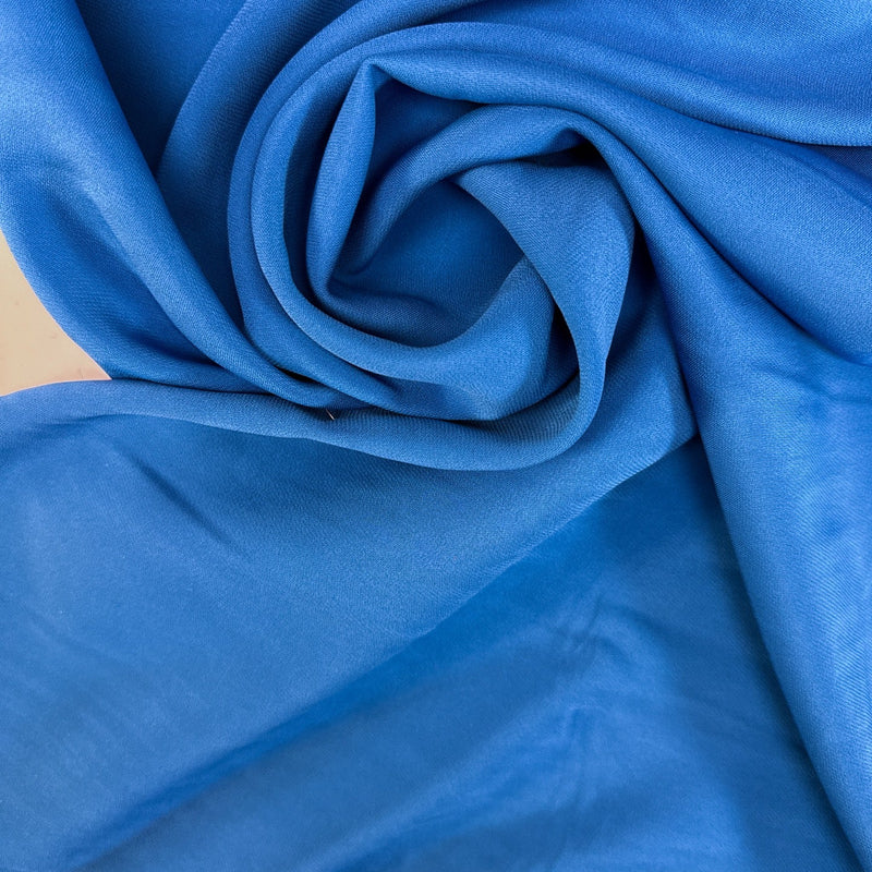 Blue Stretch Viscose Double Weave Suit Fabric