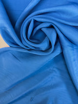 Blue Stretch Viscose Double Weave Suit Fabric