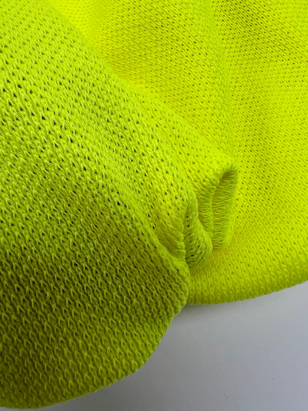 Italian Acetate Knitted Fabric Yellow-Green