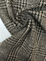 Wool Polyester Checked Tweed