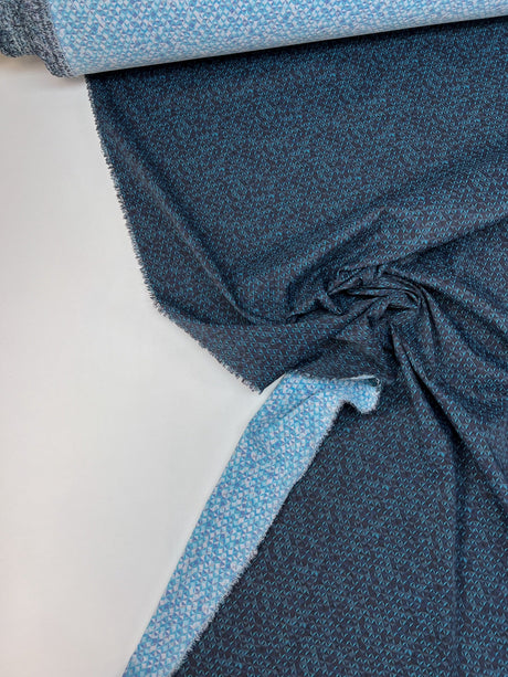 Polyamide Elastane Knit Printed Gray Blue