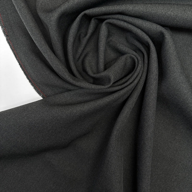 Virgin Wool Polyester Twill Gray