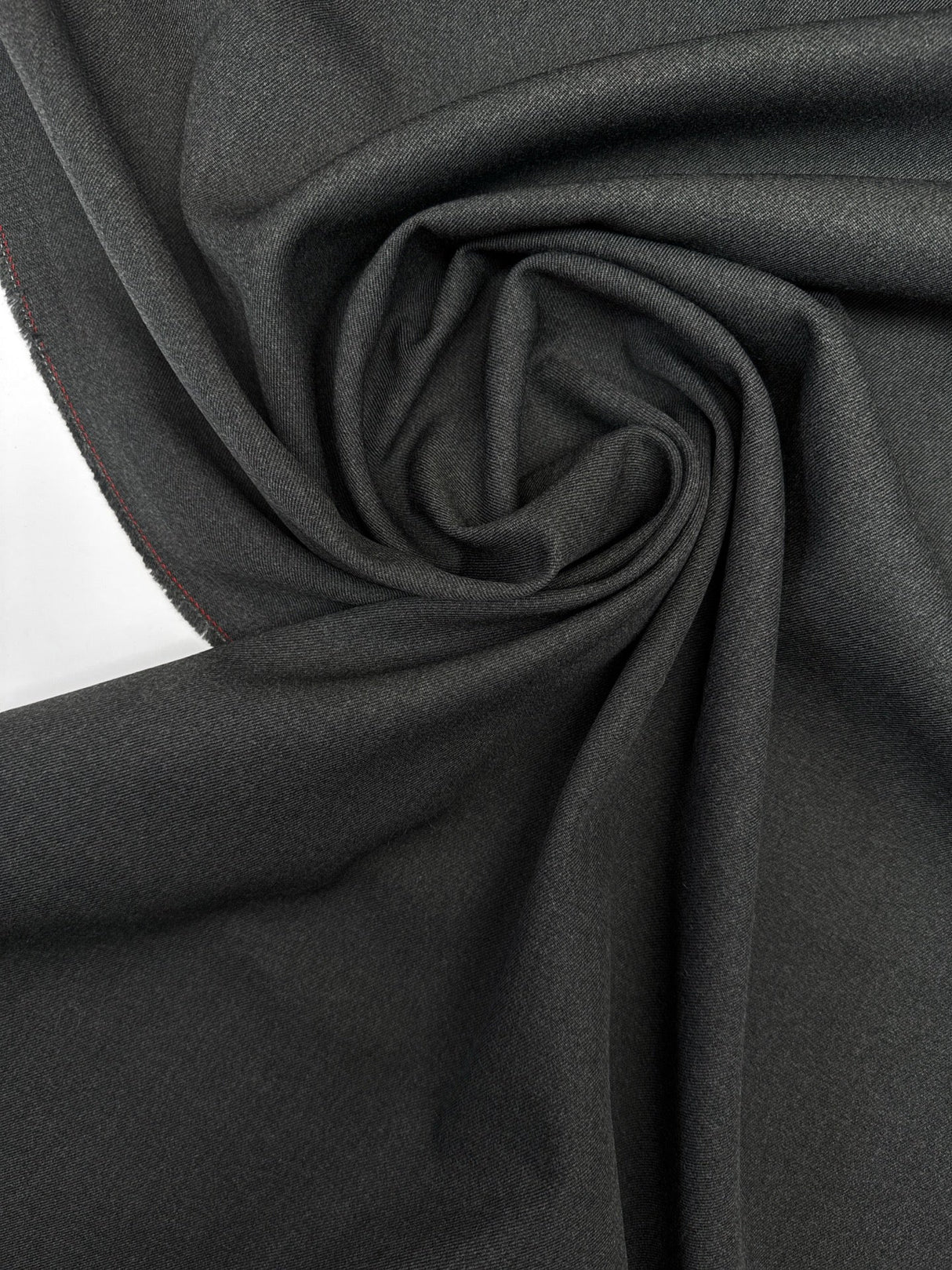 Virgin Wool Polyester Twill Gray