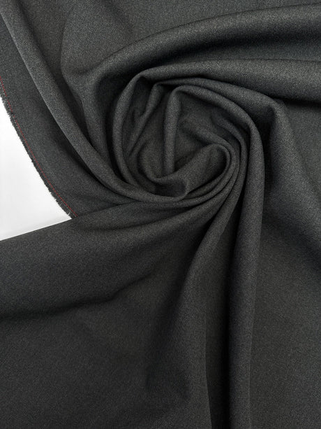 Virgin Wool Polyester Twill Gray