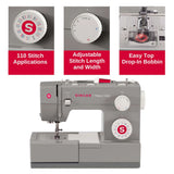 SINGER Heavy Duty 4432 Sewing Machine - Heavy Duty Sewing Machine, Black, 110 Stitch Applications (1 Unit)