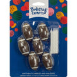 Football Candle Holders with White Spiral Candles – 6 Count