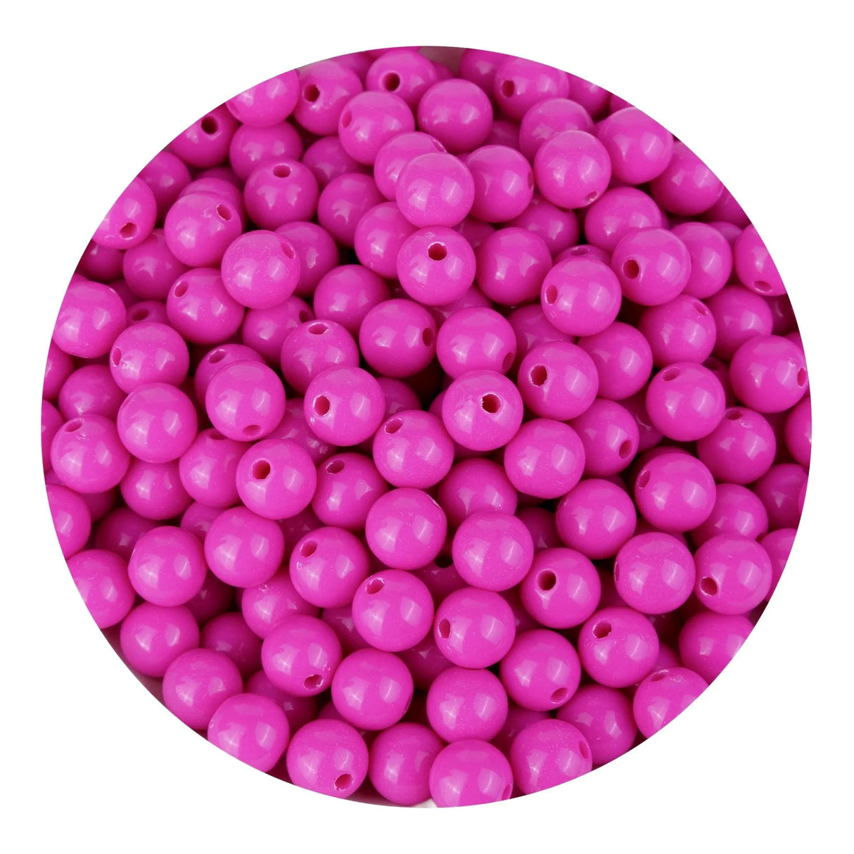 Acrylic Round String Beads - Pink - 925 Beads 6mm