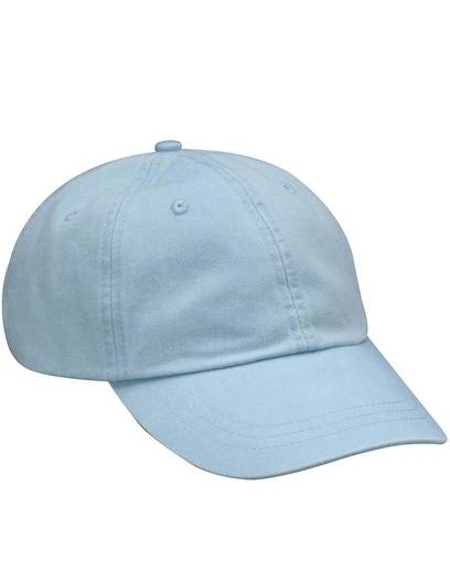 Adam's AD01 Cotton Twill Fabric - Baby Blue, Six Panel, Unconstructed, Low Profile, Tuck Away Nubuck Leather Strap, Antique Brass Buckle And Grommet (1 Cap)