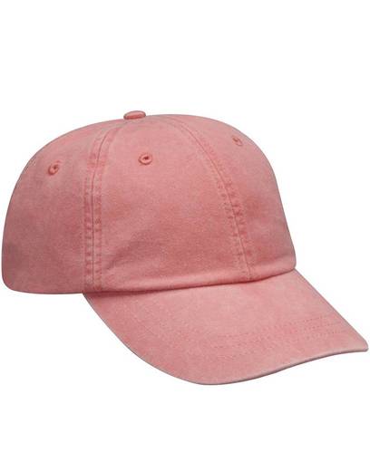 Adam's AD01 Cotton Twill Fabric - Coral, Six Panel, Unconstructed, Low Profile (1 Cap)