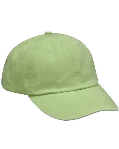 Adam's AD01 Cap Cotton Twill Fabric - Lime, Six Panel, Unconstructed, Low Profile (1 Cap)