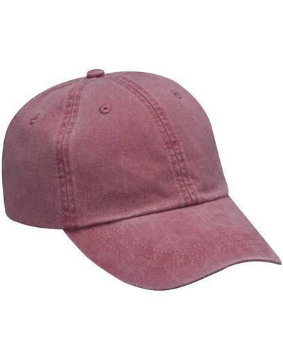 Adam'S AD01 Cotton Twill Cap - Nautical Red, Six Panel, Unconstructed, Low Profile (1 Cap)