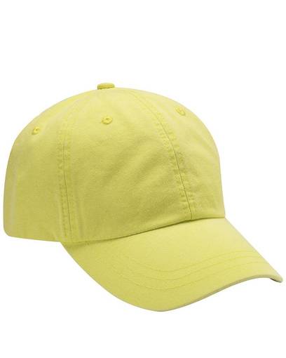 Adam's AD01 Cotton Twill Cap - Neon Yellow, Six Panel, Low Profile (1 Cap)
