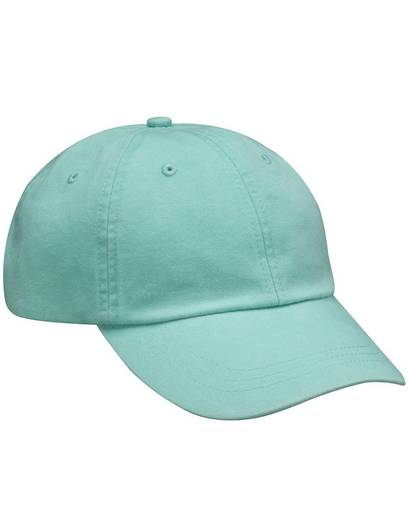 Adam's AD01 Cotton Twill Cap - Sea Foam, Six Panel, Unconstructed, Low Profile (1 Cap)