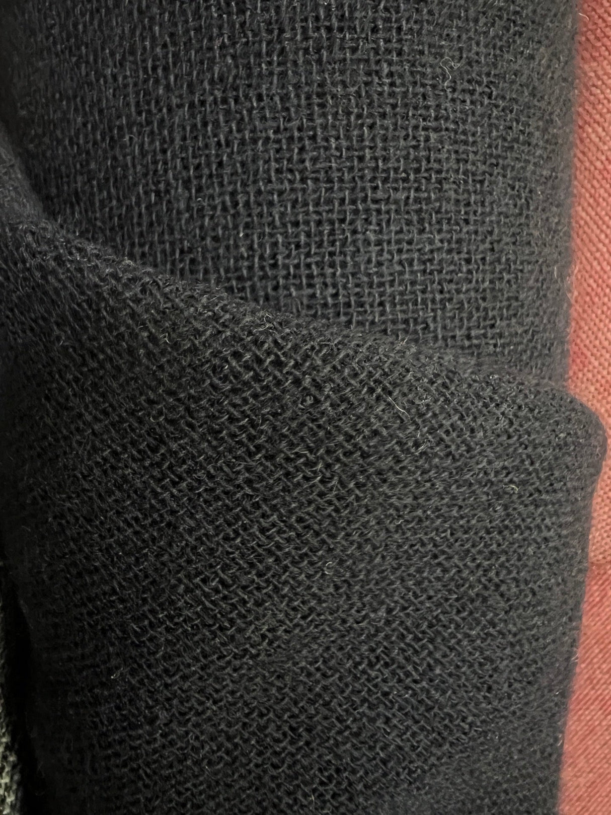 Wool Blend Twill Checked Brown Blue