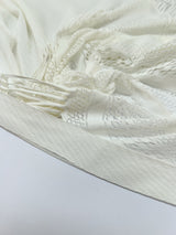 Polyamide Elastane Knitted Fabric White Geometric Print