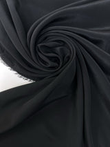 Black Acetate Silk Crepe Fabric