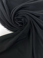 Black Acetate Silk Crepe Fabric