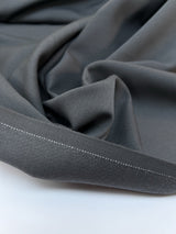 Wool Polyester Rep Weave Gray