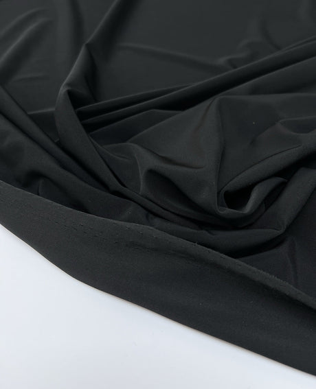 Black Polyamide Elastane Knitted Fabric