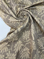 Polyester Jacquard Floral Golden Gray