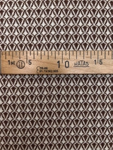 Wool Abstract White Brown Fabric