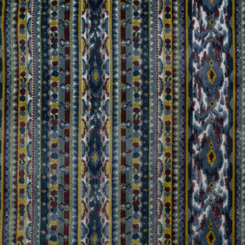 Cut Velvet Upholstery Fabric Sumatra Modern Geometric Stripe