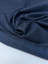 Cotton Jacquard Fabric Blue Black