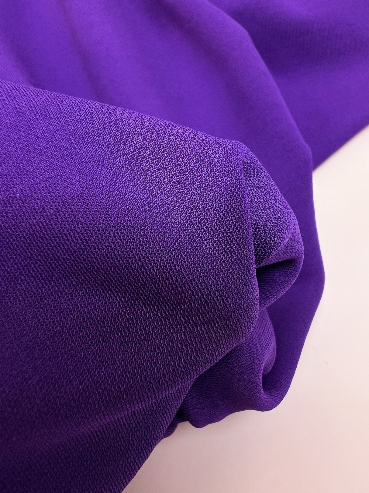 Purple Cotton French Knit Fabric