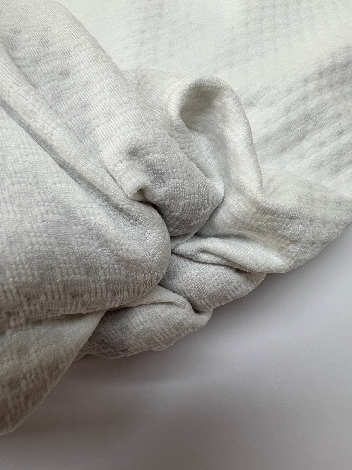 Polyamide Elastane Ribbed Knit White Gray