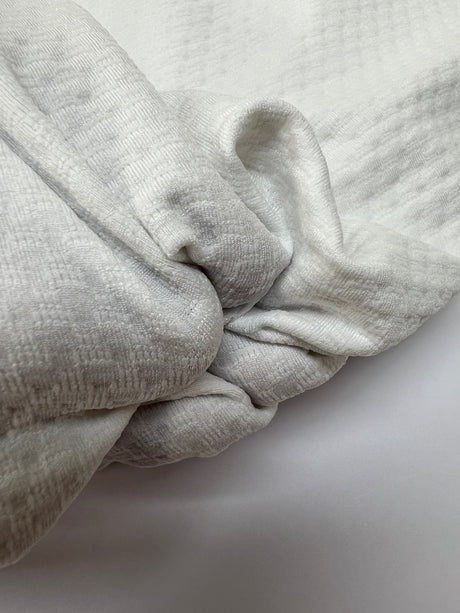 Polyamide Elastane Ribbed Knit White Gray