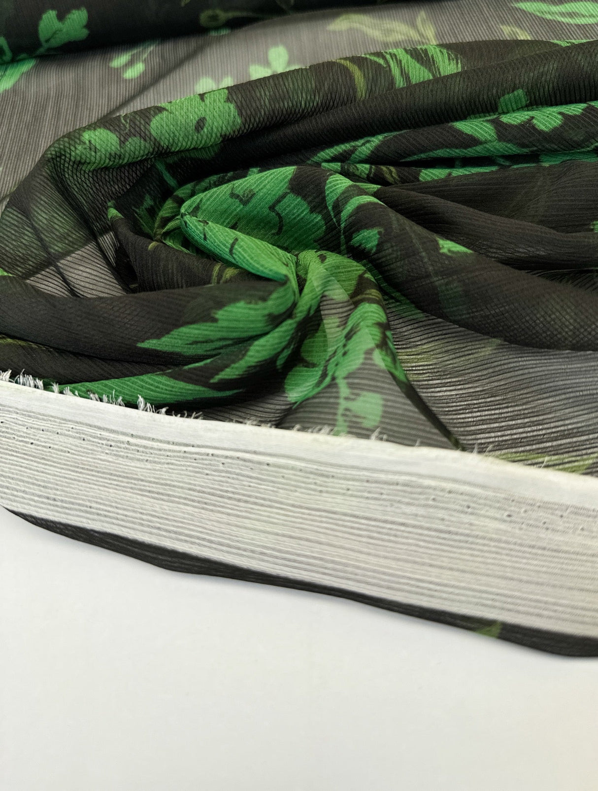 Polyester Chiffon Printed Green Black