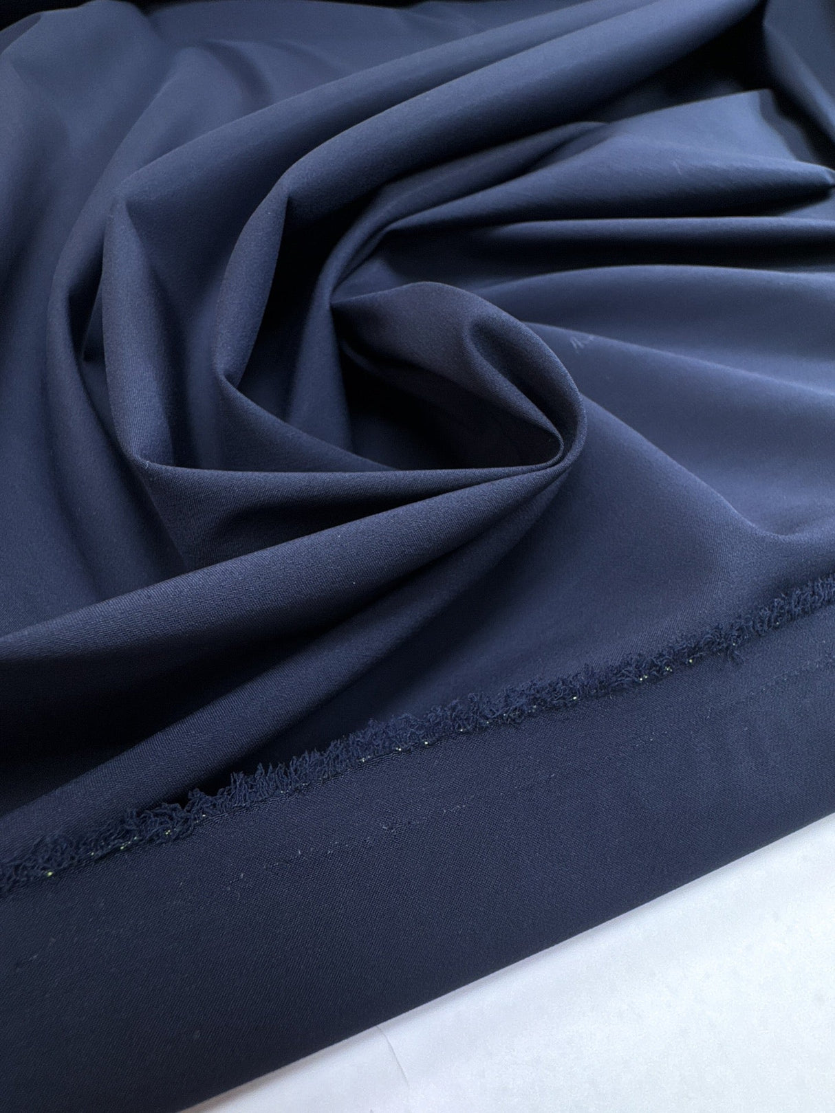 Blue Wool Polyester Silk Elastane Suiting