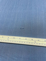 Wool Polyester Striped Suit Fabric Gray Blue