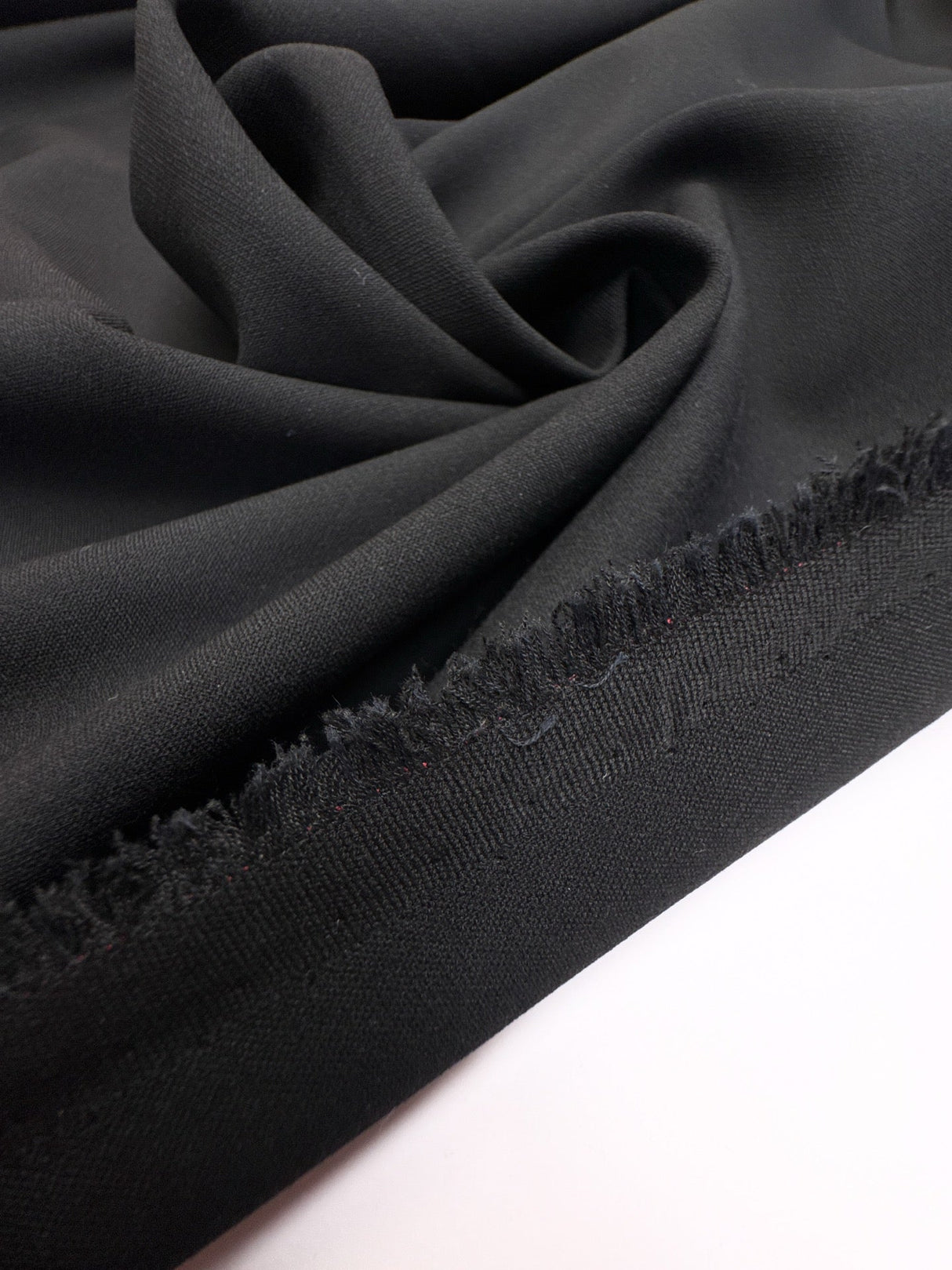 Black Polyester Viscose Cotton Crepe