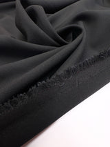 Black Polyester Viscose Cotton Crepe