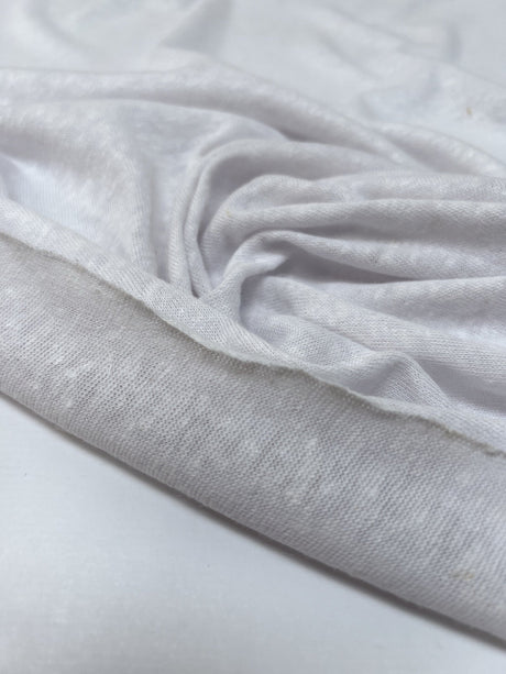 Linen Knitted Flammé White Shades