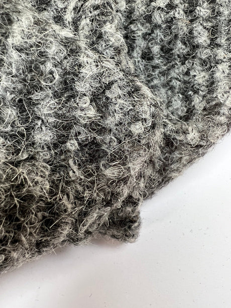 Wool Acrylic Bouclé Gray