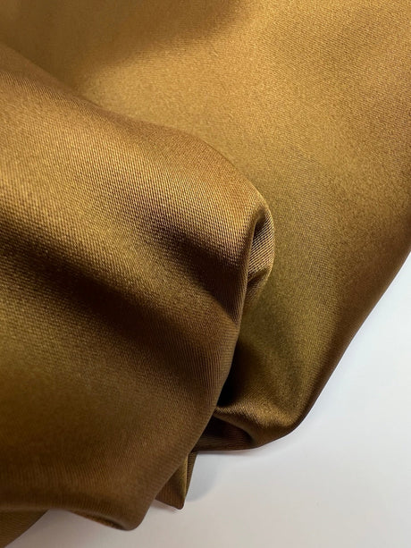 Satin Fabric With Elastane Brown Shade