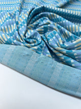 Polyamide Elastane Knitted Geometric Beige-Blue