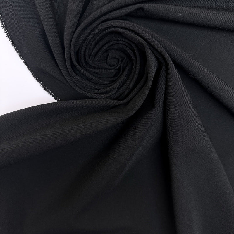 Black Polyamide Elastane Twill