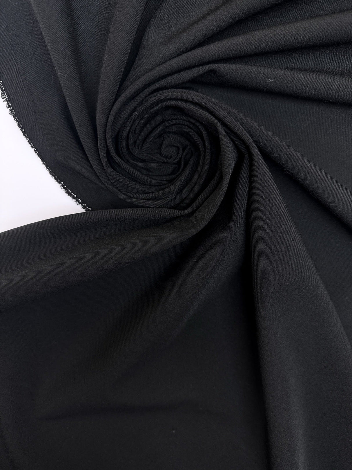 Black Polyamide Elastane Twill