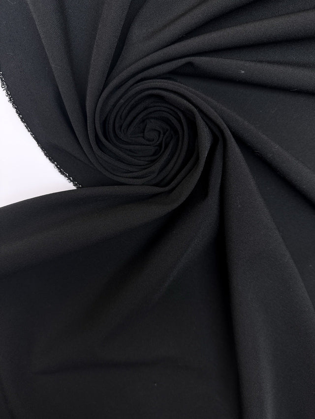Black Polyamide Elastane Twill