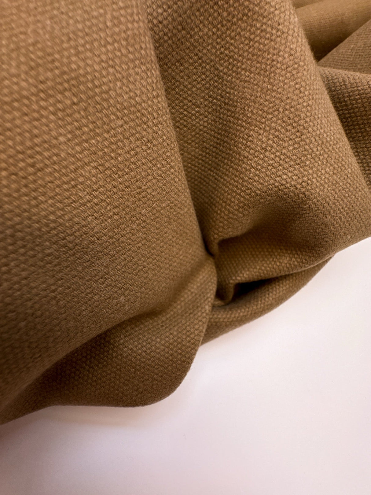 Cotton Basket Weave Fabric Brown