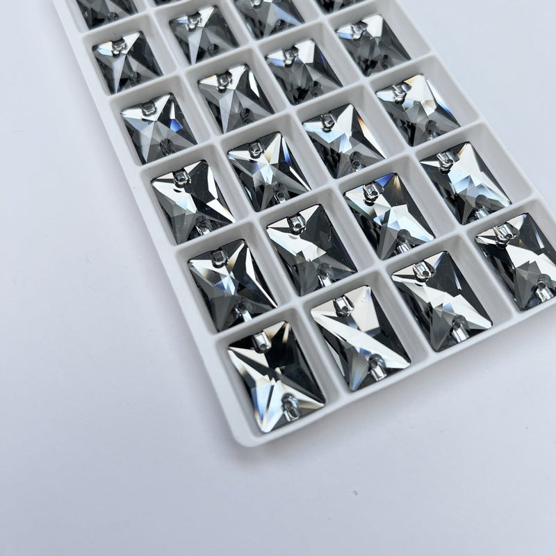 Silver Sewing Notions With Crystals