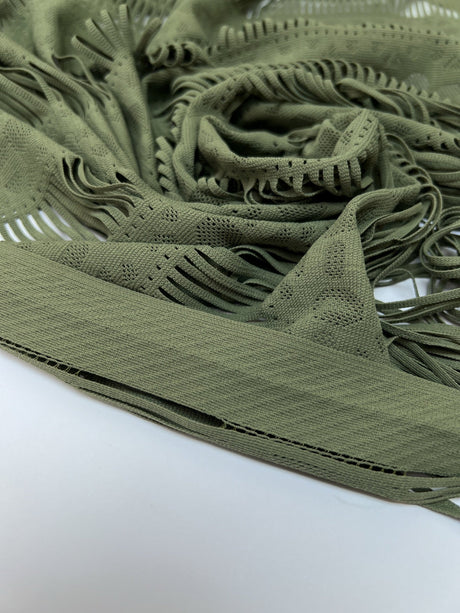 Polyamide Knitted Green Panel Print