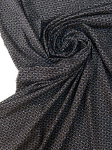 Polyamide Elastane Knit Geometric Brown Beige
